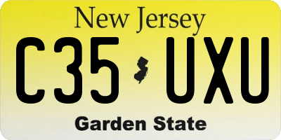 NJ license plate C35UXU