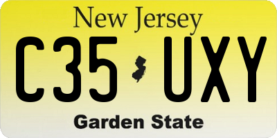 NJ license plate C35UXY
