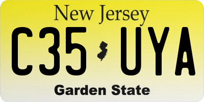 NJ license plate C35UYA