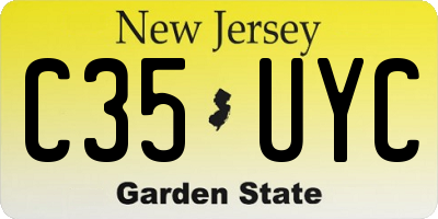 NJ license plate C35UYC
