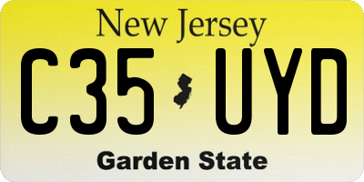 NJ license plate C35UYD