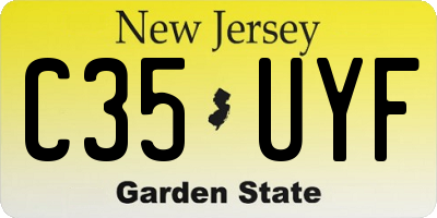 NJ license plate C35UYF