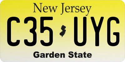 NJ license plate C35UYG