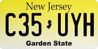 NJ license plate C35UYH