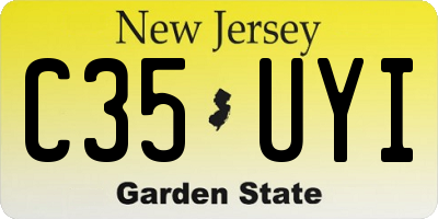 NJ license plate C35UYI