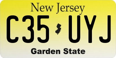 NJ license plate C35UYJ