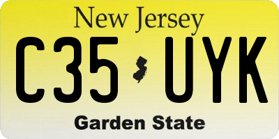 NJ license plate C35UYK