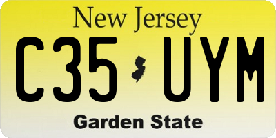 NJ license plate C35UYM