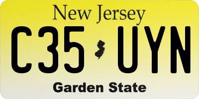 NJ license plate C35UYN