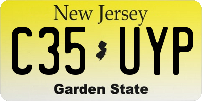NJ license plate C35UYP