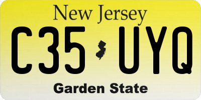 NJ license plate C35UYQ