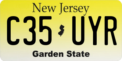 NJ license plate C35UYR