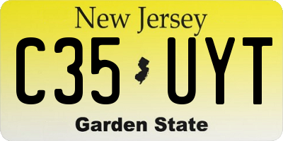 NJ license plate C35UYT