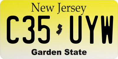 NJ license plate C35UYW
