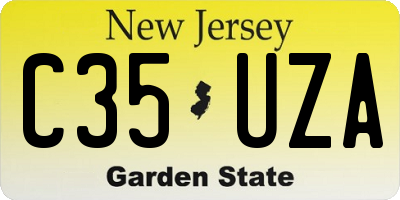 NJ license plate C35UZA