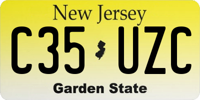NJ license plate C35UZC