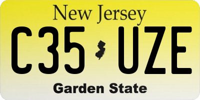 NJ license plate C35UZE