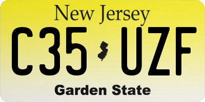NJ license plate C35UZF