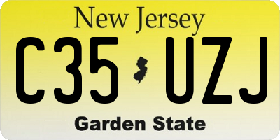 NJ license plate C35UZJ