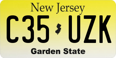 NJ license plate C35UZK