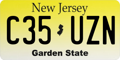NJ license plate C35UZN