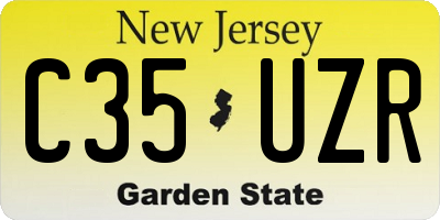 NJ license plate C35UZR