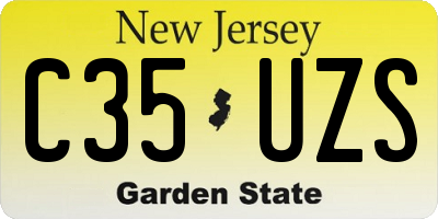 NJ license plate C35UZS