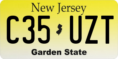NJ license plate C35UZT