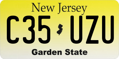 NJ license plate C35UZU