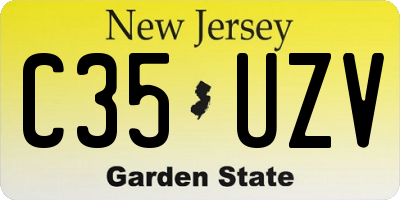 NJ license plate C35UZV