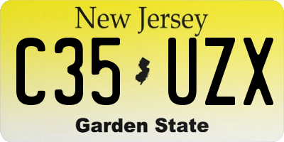 NJ license plate C35UZX