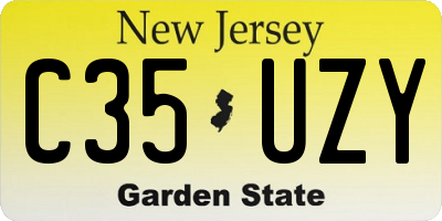 NJ license plate C35UZY