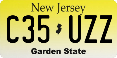 NJ license plate C35UZZ
