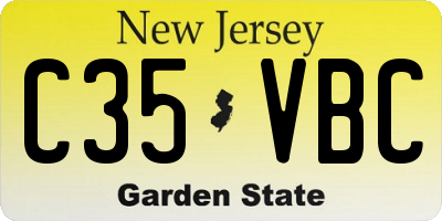 NJ license plate C35VBC