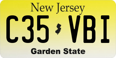 NJ license plate C35VBI