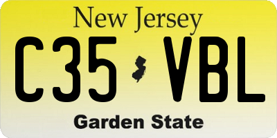 NJ license plate C35VBL