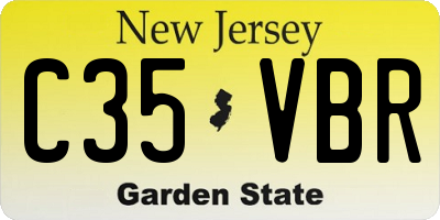 NJ license plate C35VBR