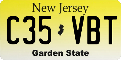 NJ license plate C35VBT