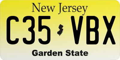 NJ license plate C35VBX