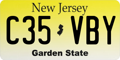 NJ license plate C35VBY