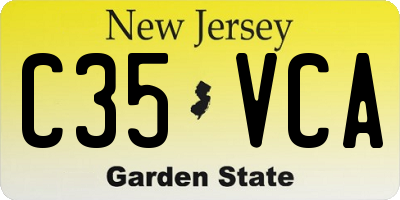 NJ license plate C35VCA