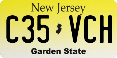 NJ license plate C35VCH
