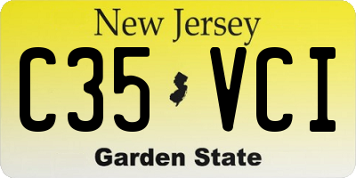 NJ license plate C35VCI