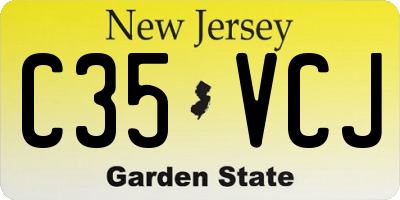 NJ license plate C35VCJ
