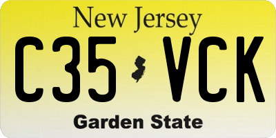 NJ license plate C35VCK
