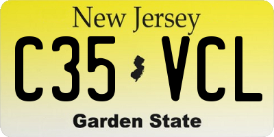 NJ license plate C35VCL