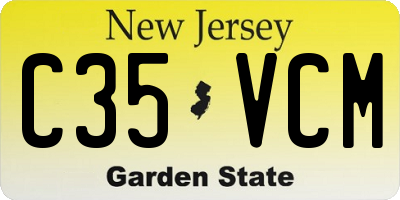 NJ license plate C35VCM