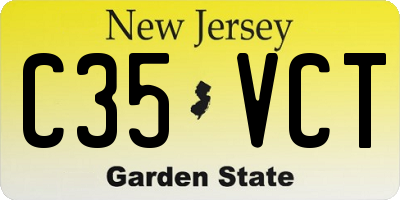 NJ license plate C35VCT