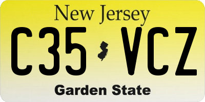NJ license plate C35VCZ