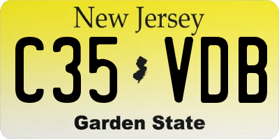 NJ license plate C35VDB